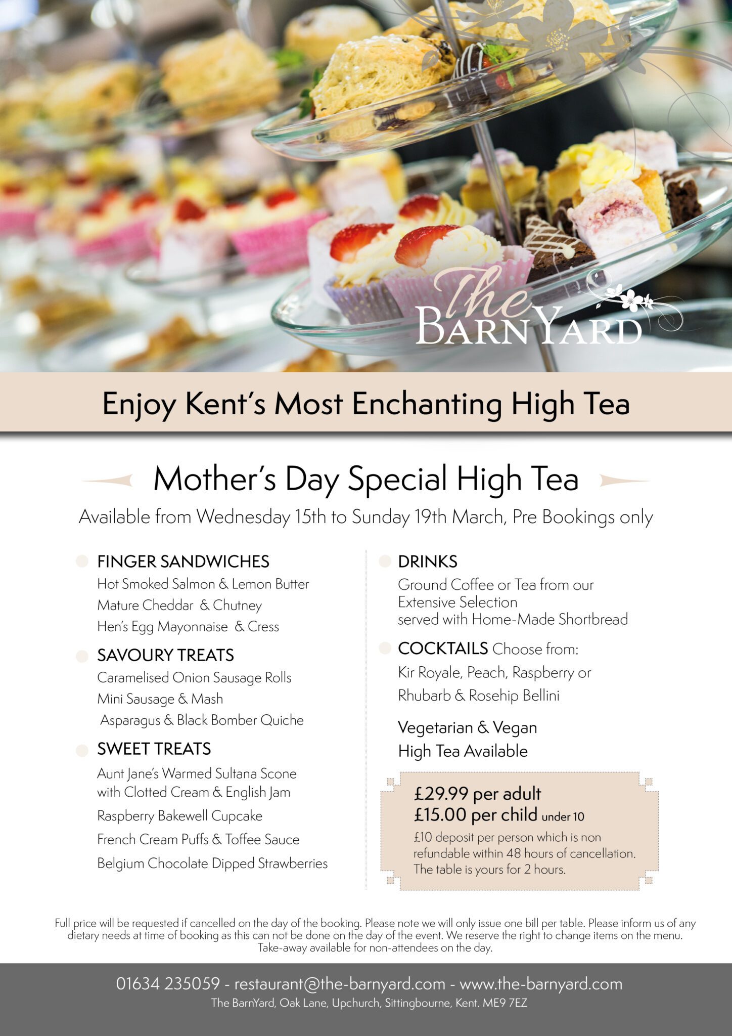 Mother’s Day Menus 2023